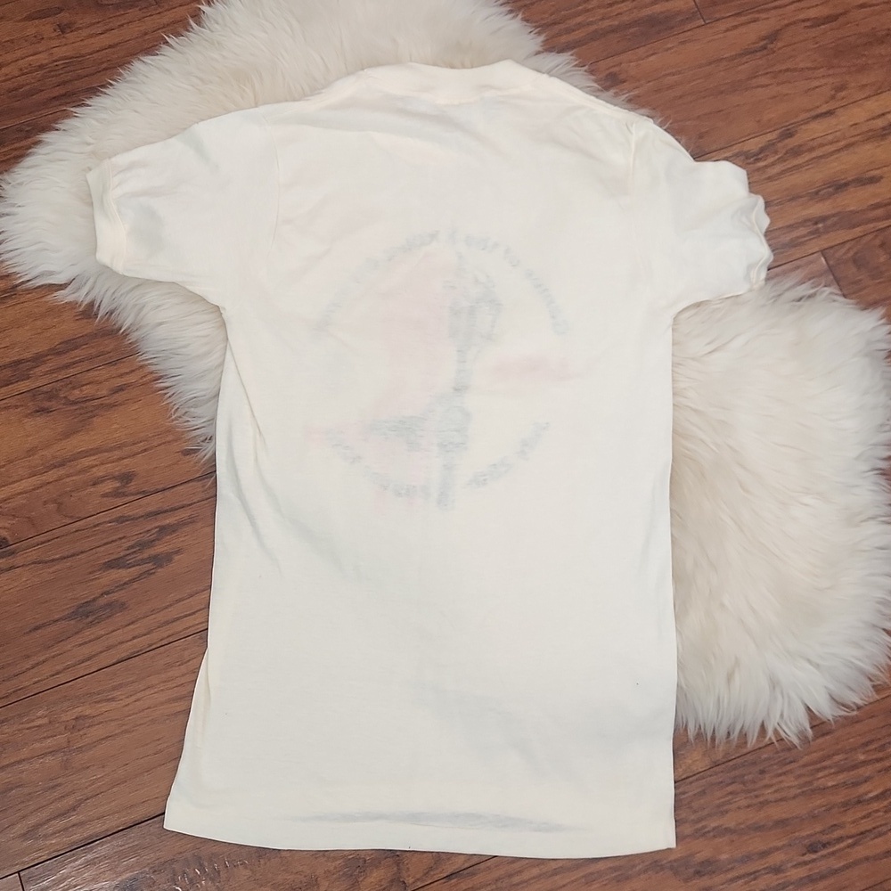 1984 Los Angeles Summer Olympics Vintage Single Stitch Ringer Tshirt - Picture 2 of 6